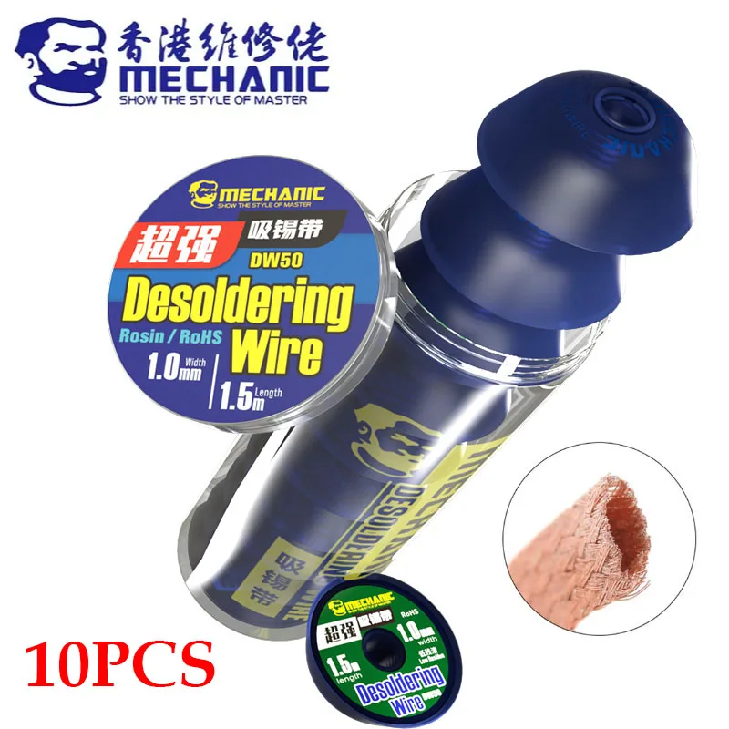 10pcs/lot MECHANIC DW50 Desold – обзор и цена Solder Wick Braid